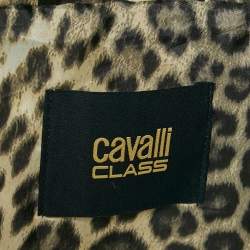 Class by Roberto Cavalli Black Synthetic Chain Detail Down Puffer Jacket S