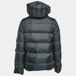 Class by Roberto Cavalli Black Synthetic Chain Detail Down Puffer Jacket S