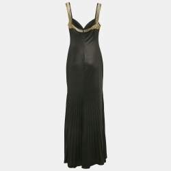 Pre Owned Class by Roberto Cavalli Black Embellished Jersey Sleeveless Gown M