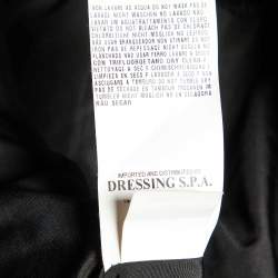 Pre Owned Class by Roberto Cavalli Black Fur & Faux Leather Studded Jacket M