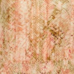 Class by Roberto Cavalli Pink Snake Print Silk Maxi Dress M