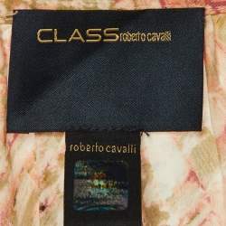 Class by Roberto Cavalli Pink Snake Print Silk Maxi Dress M