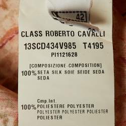 Class by Roberto Cavalli Pink Snake Print Silk Maxi Dress M