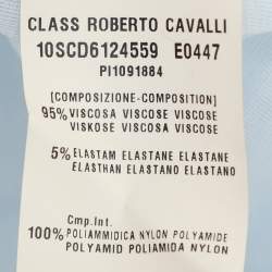 Class by Roberto Cavalli Multicolor Stretch Viscose Blend Midi Dress M