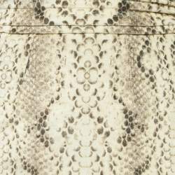 Class by Roberto Cavalli Yellow Snake Print Velvet Pleated Pencil Skirt S