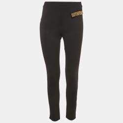 Class by Roberto Cavalli Black Gabardine Pocket Detail Leggings M