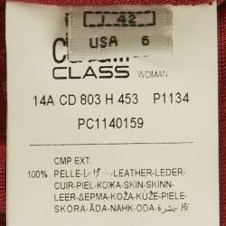 Pre Owned Class by Roberto Cavalli Black Leather Pleated Jacket M