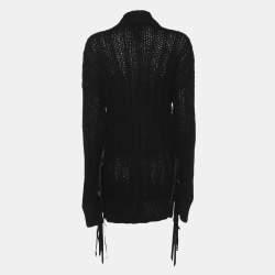 Class by Roberto Cavalli Black Wool Knit Cardigan L