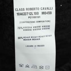 Class by Roberto Cavalli Black Wool Knit Cardigan L