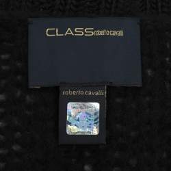 Class by Roberto Cavalli Black Wool Knit Cardigan L