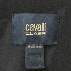 Pre Owned جمبسوت كلاس باي روبرتو كافالي مزيج صوف أسود مقاس صغير