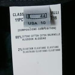 Pre Owned Class by Roberto Cavalli Navy Blue Cotton Straight Leg Pants M