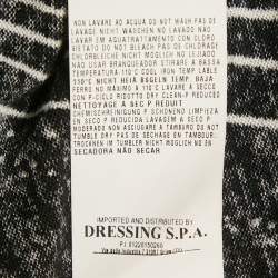 Pre Owned Class by Roberto Cavalli Black Printed Knit Silk Trim Cardigan S