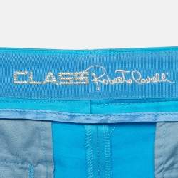 Pre Owned Class by Roberto Cavalli Multicolor Printed Silk Top & Taffeta Pant Set M