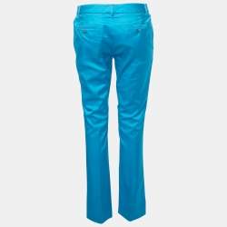 Pre Owned Class by Roberto Cavalli Multicolor Printed Silk Top & Taffeta Pant Set M