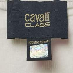 Pre Owned Class by Roberto Cavalli Pink Printed Stretch Knit Short Dress M