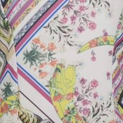 Pre Owned Class by Roberto Cavalli Pink Printed Stretch Knit Short Dress M