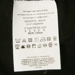 مملوكة مسبقًا Class by Roberto Cavalli Black Printed Jersey Long Sleeve Top S