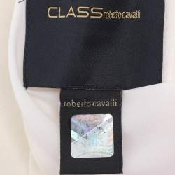 Pre Owned فستان كلاس باي روبرتو كافالي كريب مرن بدون أكمام متعدد الألوان ميدي مقاس وسط (ميديون)