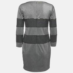 Pre Owned Class by Roberto Cavalli Grey Lurex Knit Mini Dress S