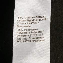 Pre Owned Class by Roberto Cavalli Black Leopard Print Cotton Hoodie XS
