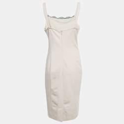 مملوكة مسبقًا Class by Roberto Cavalli Pink/Black Jersey Leopard Mesh Detail Midi Dress L