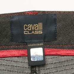 Pre Owned Class by Roberto Cavalli Grey Denim Serpente Detail Jeans L/Waist 33"