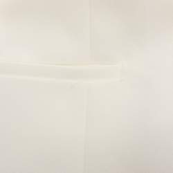 Pre Owned Class by Roberto Cavalli Cream Stretch Crepe Single Breasted Blazer M