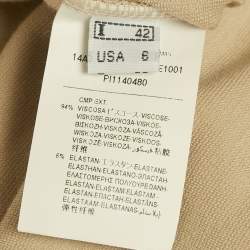 Pre Owned Class by Roberto Cavalli Beige Mesh Detail Jersey Midi Dress M