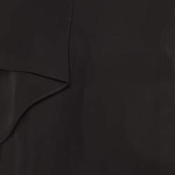 Pre Owned Class by Roberto Cavalli Black Crepe Draped Sleeveless Top L