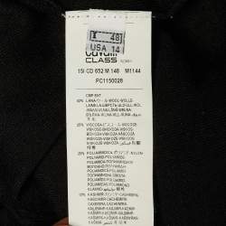 Pre Owned Class by Roberto Cavalli Black Wool Blend Embellished Detail Top L