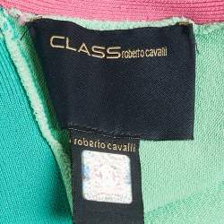 Pre Owned Class by Roberto Cavalli Green Ribbed Tank Top S