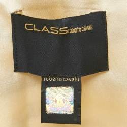 Pre Owned تنورة كلاس باي روبرتو كافالي متعددة الألوان مطبوعة بطرف غير متساوي مقاس وسط - ميديم