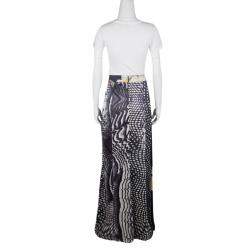 Class by Roberto Cavalli Floral and Polka Dot Print Maxi Skirt XS
