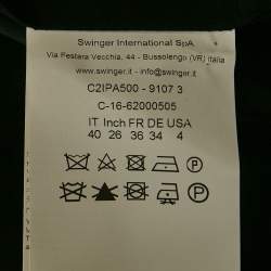 Pre Owned Class by Roberto Cavalli Navy Blue Cotton Lace Detail Jacket S