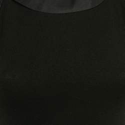 Pre Owned Class by Roberto Cavalli Black Stretch Knit Ruffle Top M