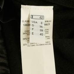 Pre Owned Class by Roberto Cavalli Black Stretch Knit Ruffle Top M