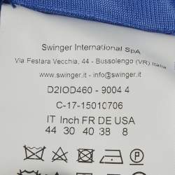 Pre Owned Class by Roberto Cavalli Blue Crepe Snake Metal Detail Midi Dress M