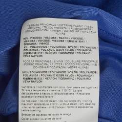 Pre Owned Class by Roberto Cavalli Blue Crepe Snake Metal Detail Midi Dress M