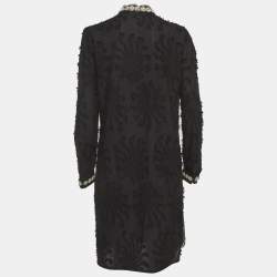 مملوكة مسبقًا Class by Roberto Cavalli Black Cotton Embellished Mini Dress M