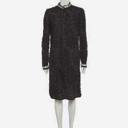 مملوكة مسبقًا Class by Roberto Cavalli Black Cotton Embellished Mini Dress M