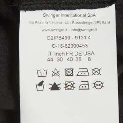 مملوكة مسبقًا Class by Roberto Cavalli Black Cotton Embellished Mini Dress M