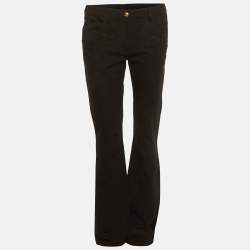 Pre Owned بنطلون كافالي كلاس تفاصيل دانتيل بحياكة سوداء قصّة بوتكوت مقاس صغير