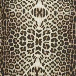 Pre Owned Class by Roberto Cavalli Brown Leopard Print Jersey Top M