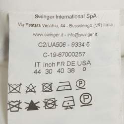 Pre Owned Class by Roberto Cavalli White/Black Lace Regular Fit Blazer M