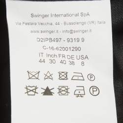 مملوكة مسبقًا فستان طويل كافالي كلاس بطبعة صدفية سوداء جيرسي مقاس وسط (ميديوم)