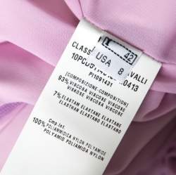 Pre Owned Class by Roberto Cavalli Purple Printed V-Neck Sleeveless Dress M