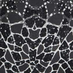 Cavalli Class Monochrome Dotted Sequined T-Shirt S