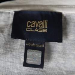 Cavalli Class Monochrome Dotted Sequined T-Shirt S