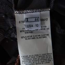 مملوكة مسبقًا Class by Roberto Cavalli Grey Animal Printed Glitter Detail Cutout Back Dress M